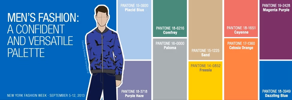 Couleurs Pantone printemps-été 2014 - hommes