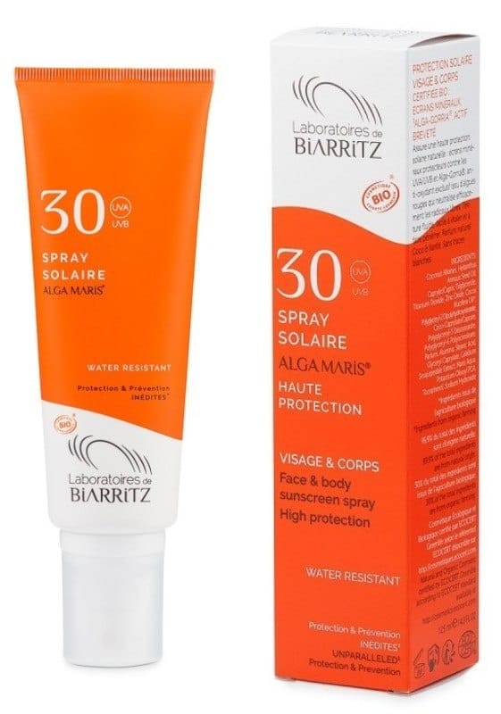 La protection solaire Alga Maris indice 30 des Laboratoires de Biarritz